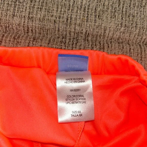 NWOT Disney Elsa Dress - White and Neon Orange size 6x - Picture 6 of 7